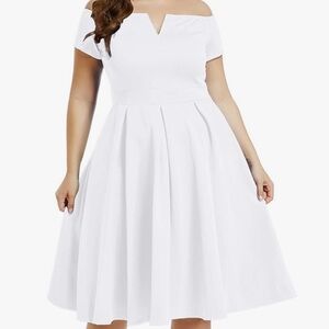 Lalagen Cream Midi Dress